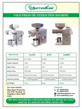 Cold Pressed Oil Machines